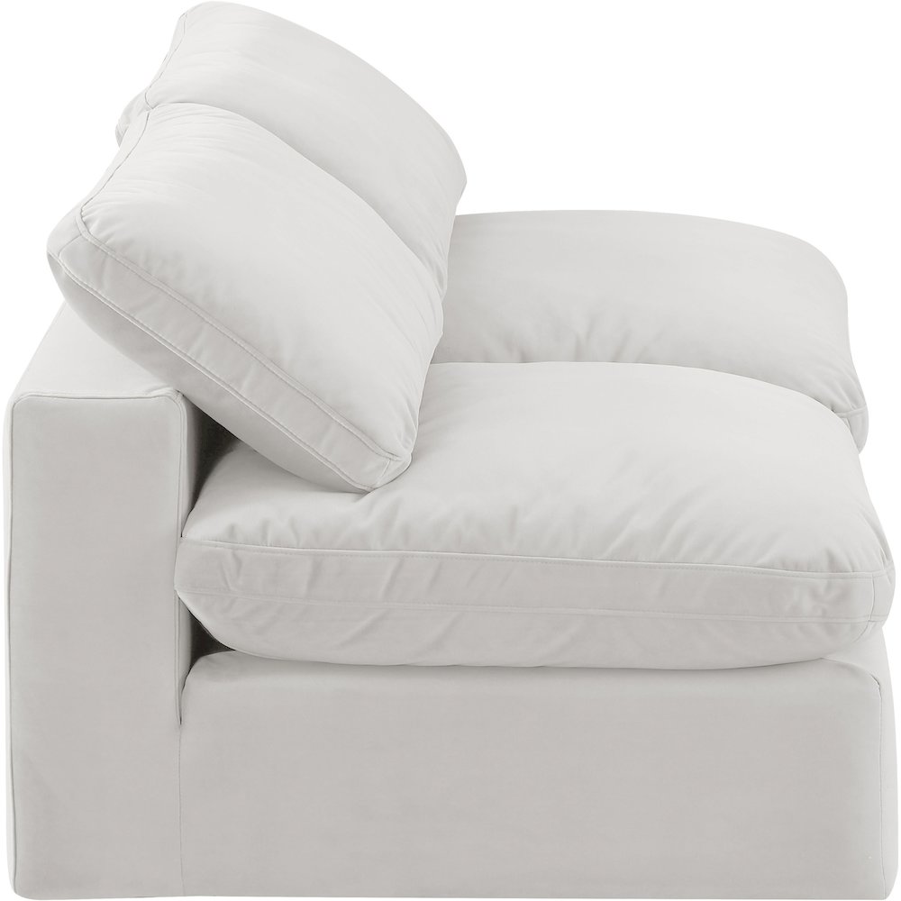 Comfy Cream Velvet Modular Sofa. Picture 5