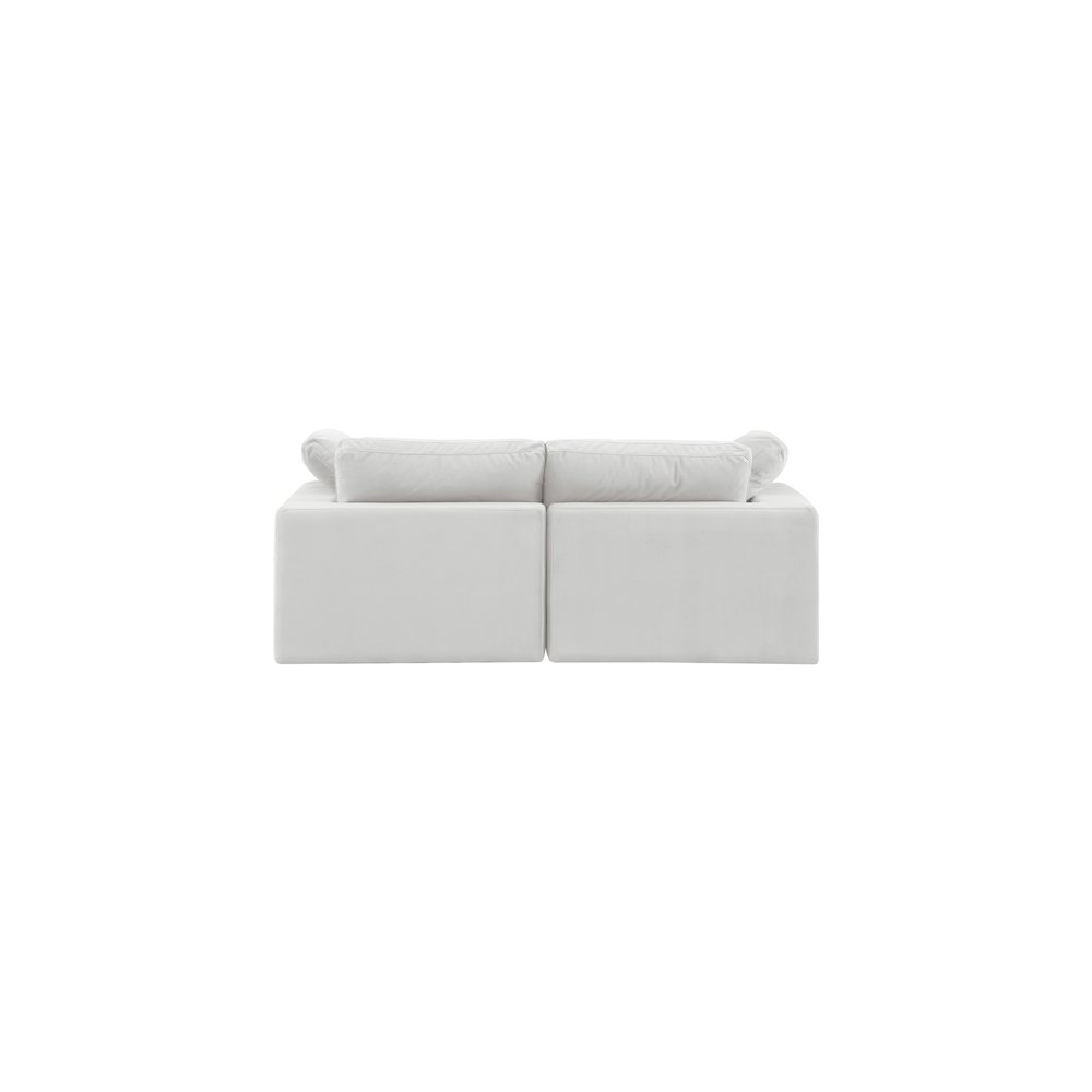 Comfy Cream Velvet Modular Sofa. Picture 3