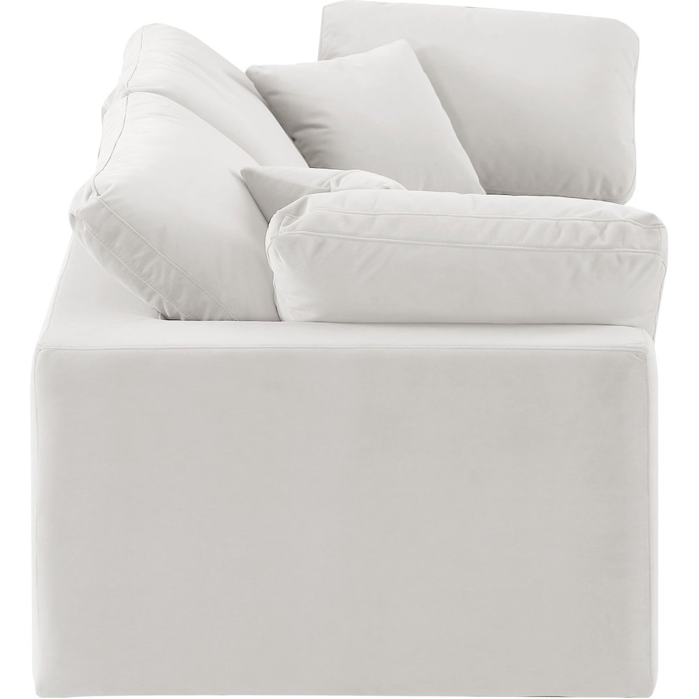 Comfy Cream Velvet Modular Sofa. Picture 5
