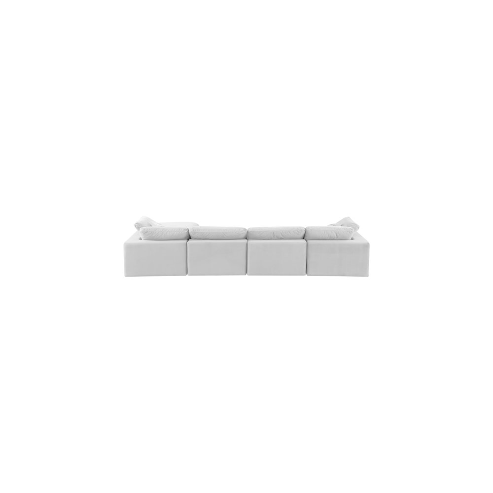 Comfy Cream Velvet Modular Sectional. Picture 5