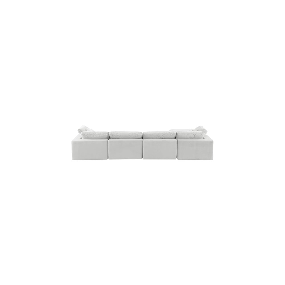 Comfy Cream Velvet Modular Sectional. Picture 6