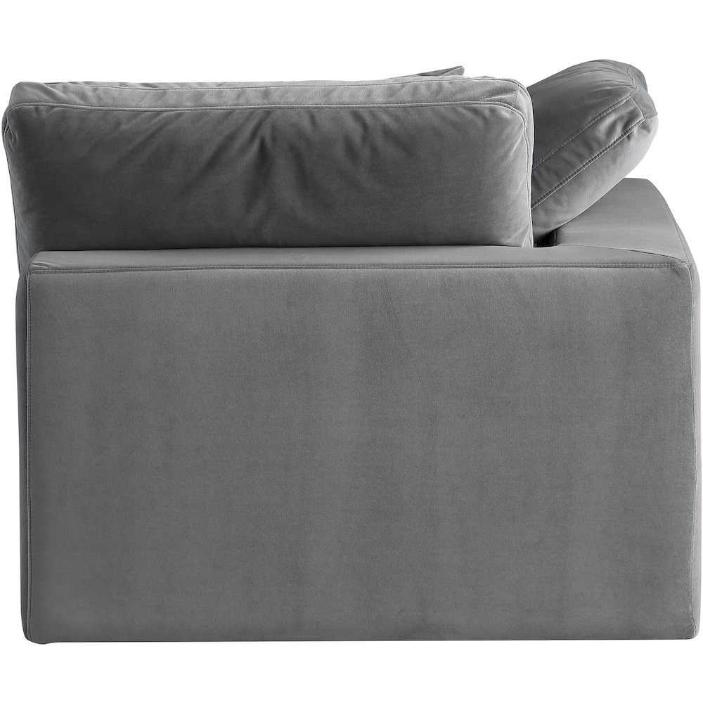 Comfy Grey Velvet Modular Corner Chair. Picture 6