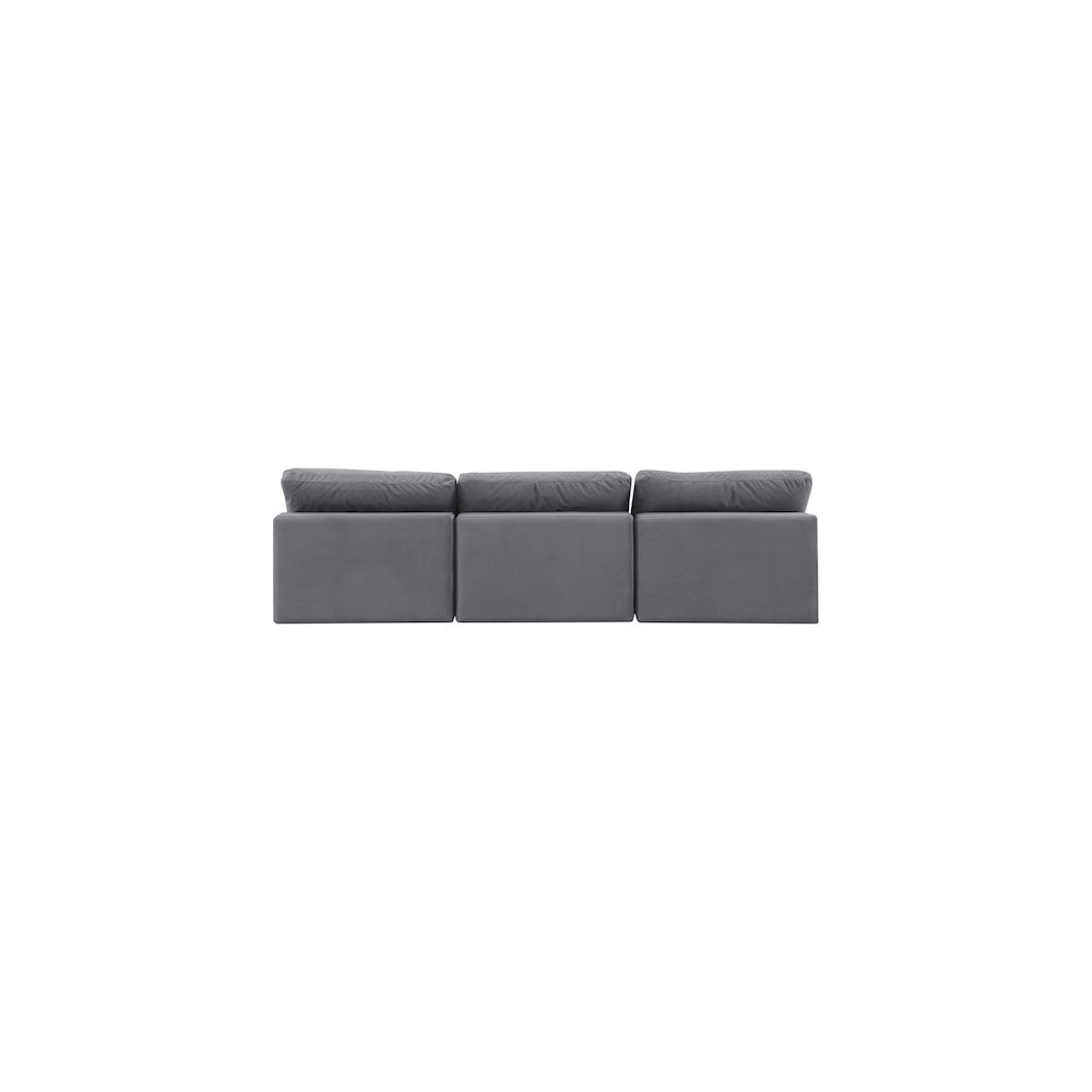 Comfy Grey Velvet Modular Sofa. Picture 3