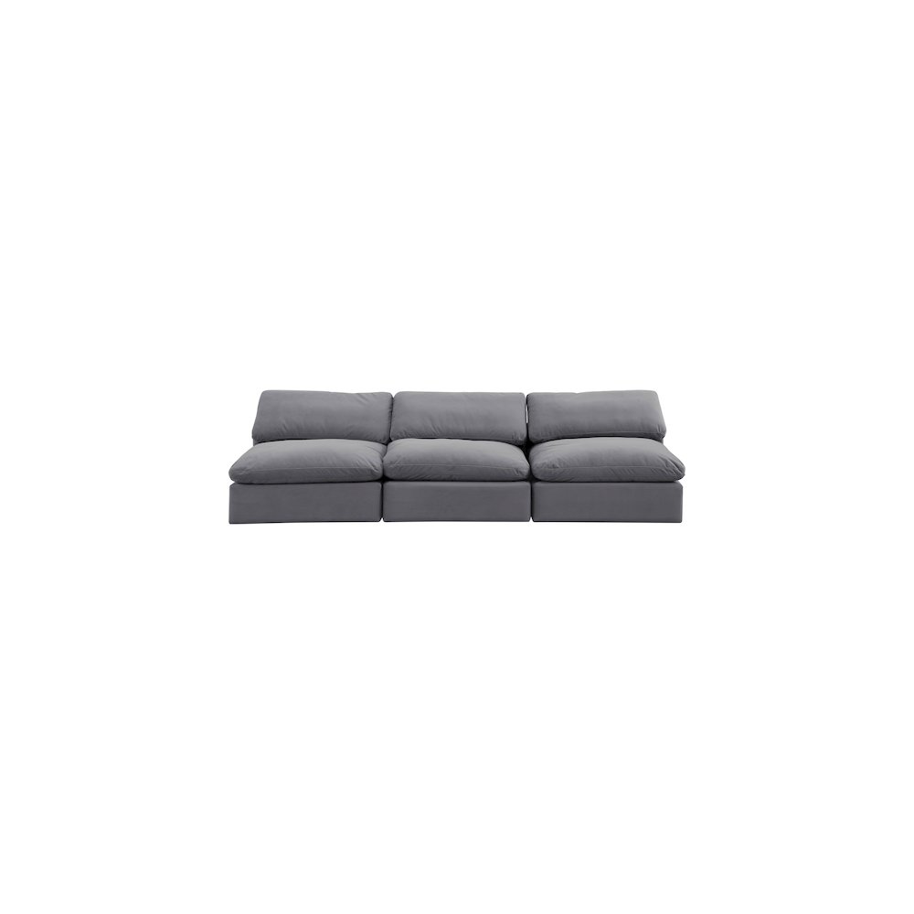 Comfy Grey Velvet Modular Sofa. Picture 4