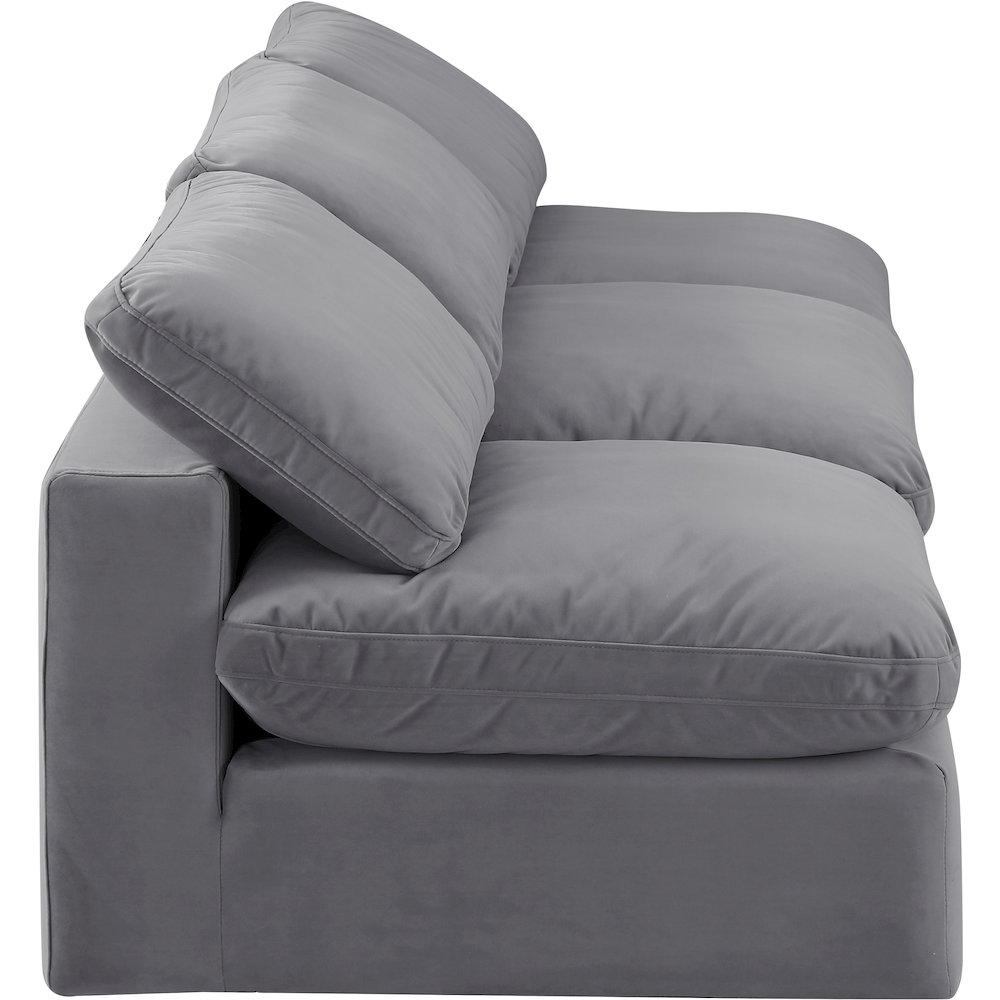 Comfy Grey Velvet Modular Sofa. Picture 5