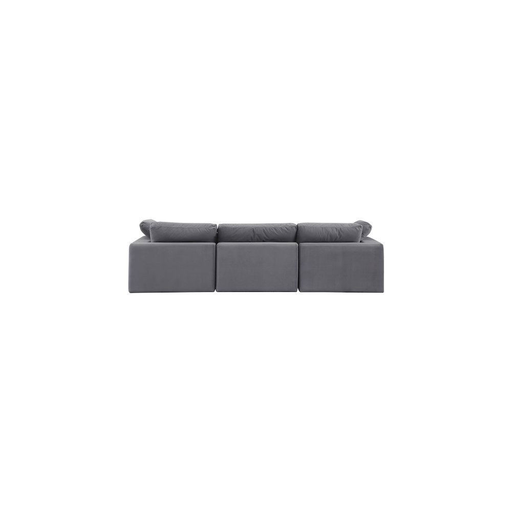 Comfy Grey Velvet Modular Sofa. Picture 3