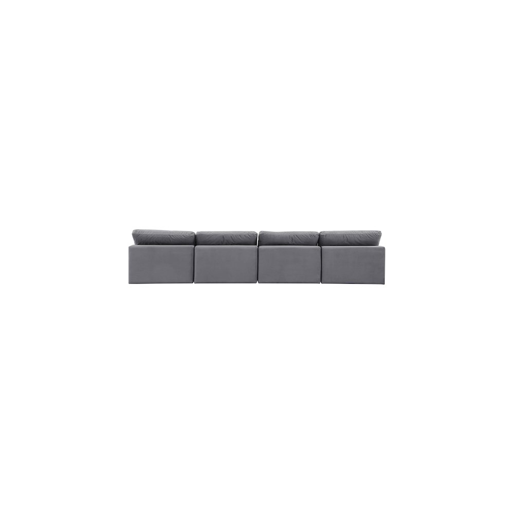 Comfy Grey Velvet Modular Sofa. Picture 3