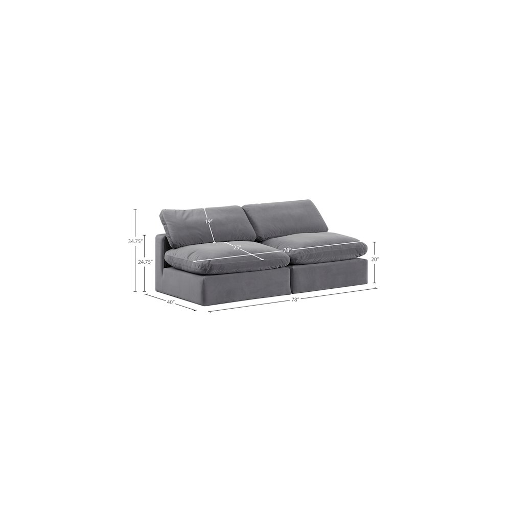 Comfy Grey Velvet Modular Sofa. Picture 9
