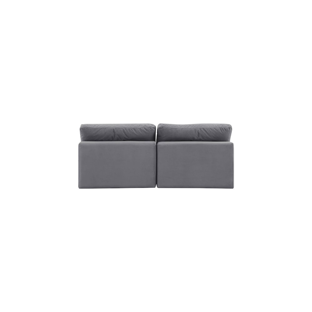 Comfy Grey Velvet Modular Sofa. Picture 3