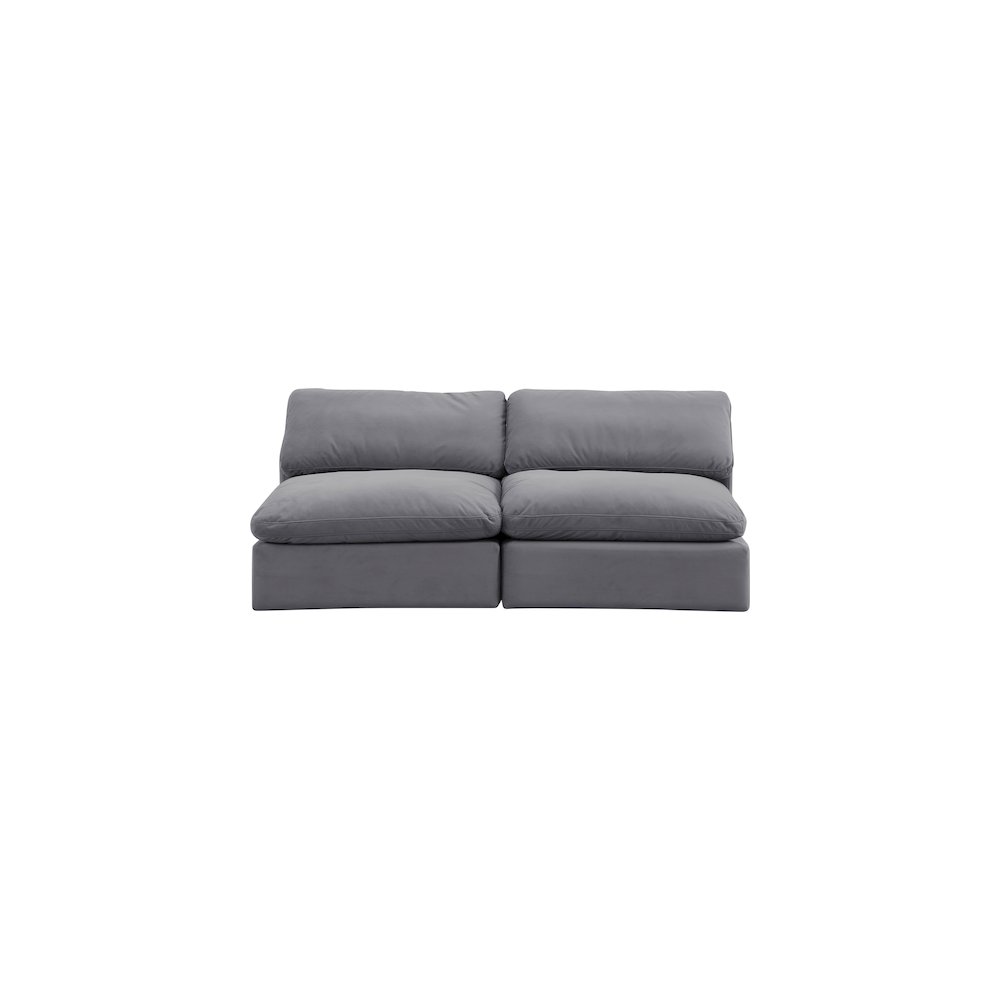 Comfy Grey Velvet Modular Sofa. Picture 4