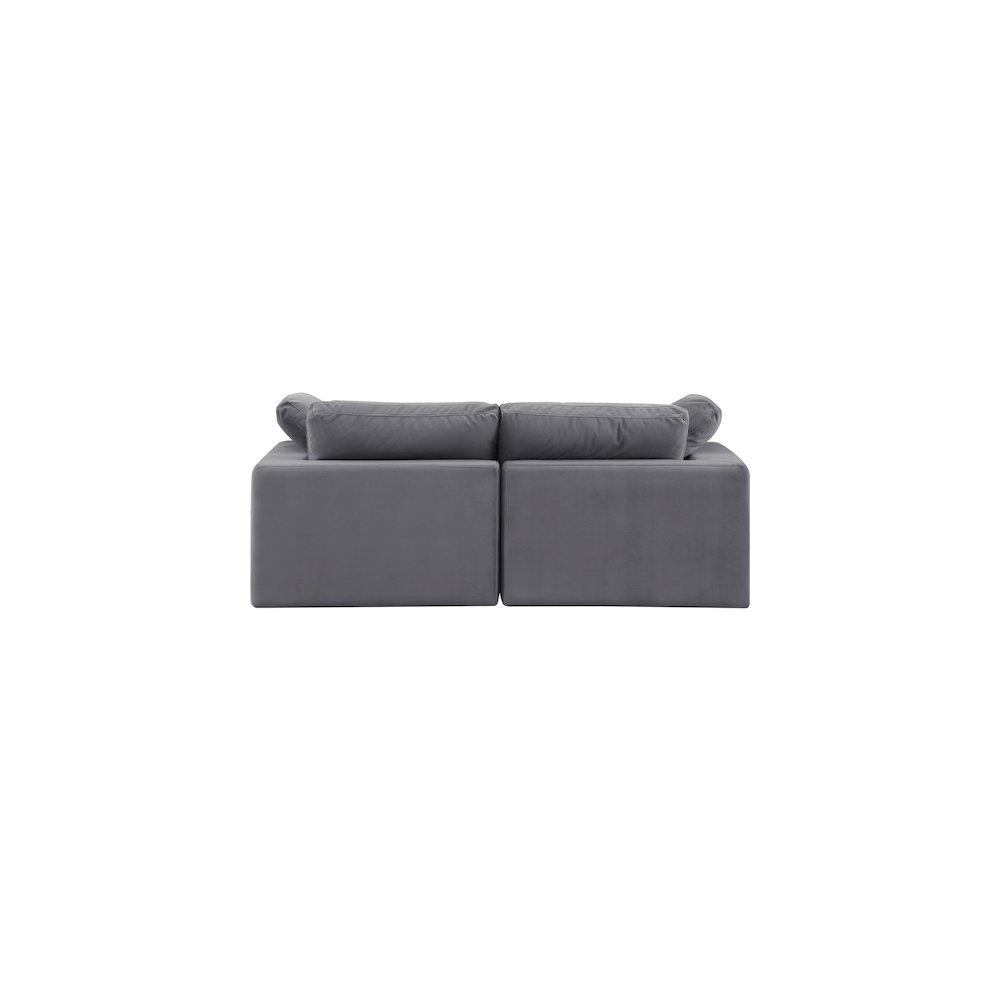 Comfy Grey Velvet Modular Sofa. Picture 3