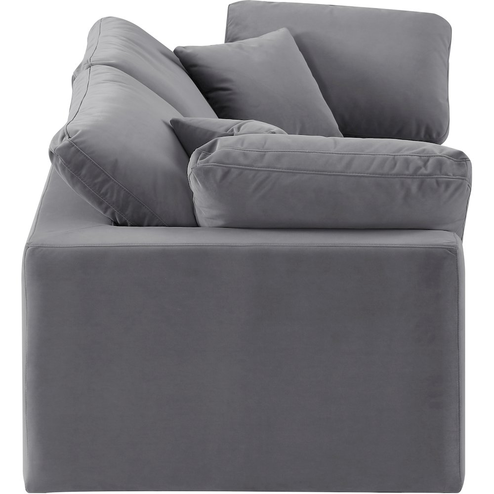 Comfy Grey Velvet Modular Sofa. Picture 5