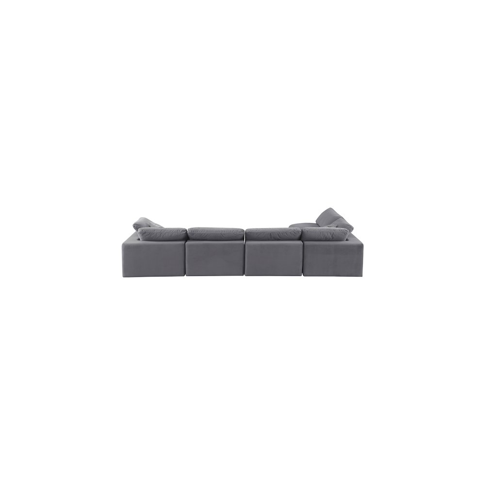 Comfy Grey Velvet Modular Sectional. Picture 6