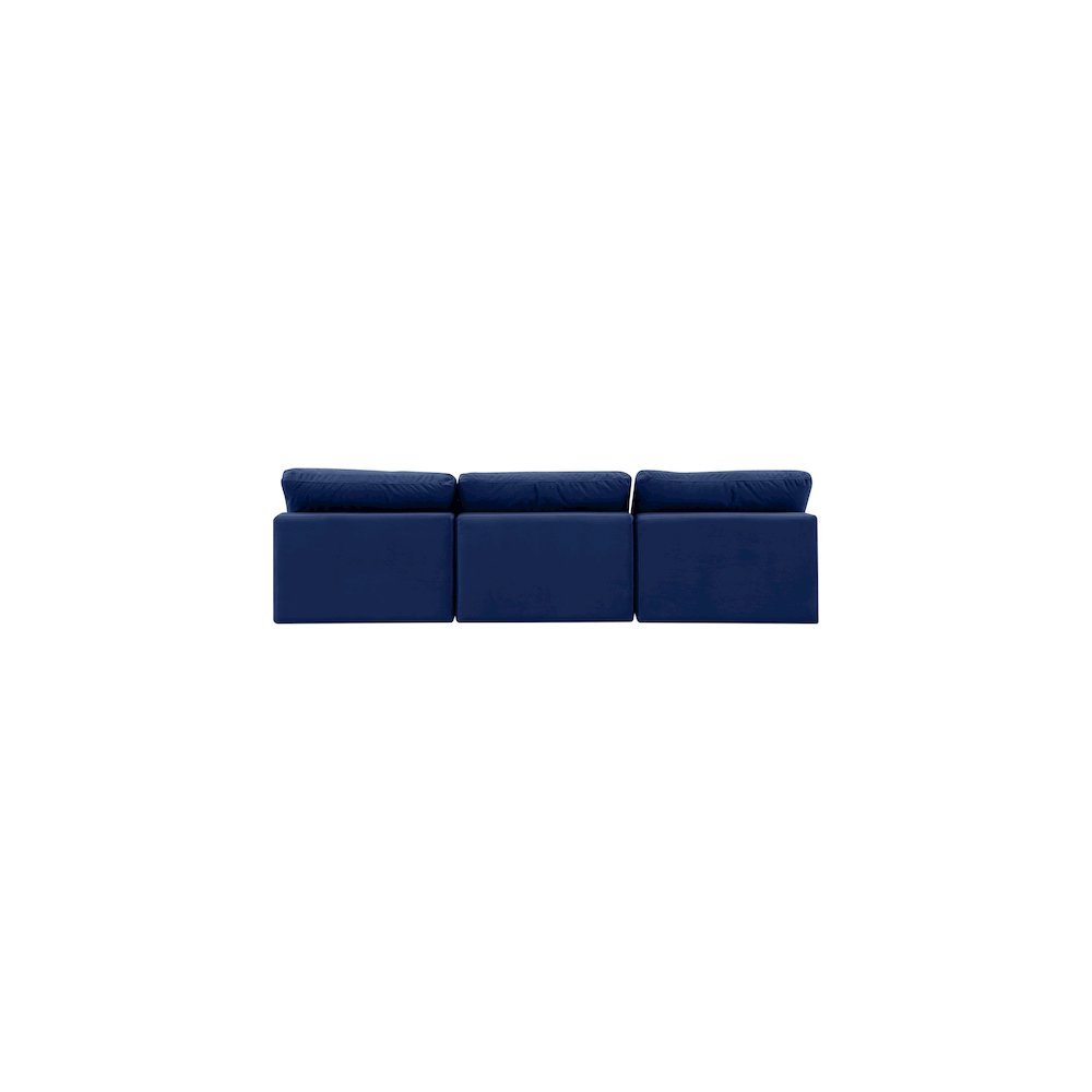 Comfy Navy Velvet Modular Sofa. Picture 3