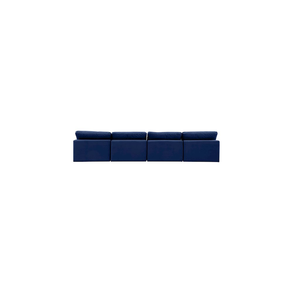 Comfy Navy Velvet Modular Sofa. Picture 3