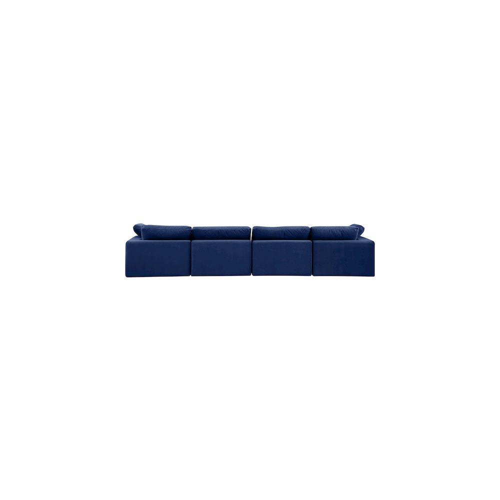 Comfy Navy Velvet Modular Sofa. Picture 3