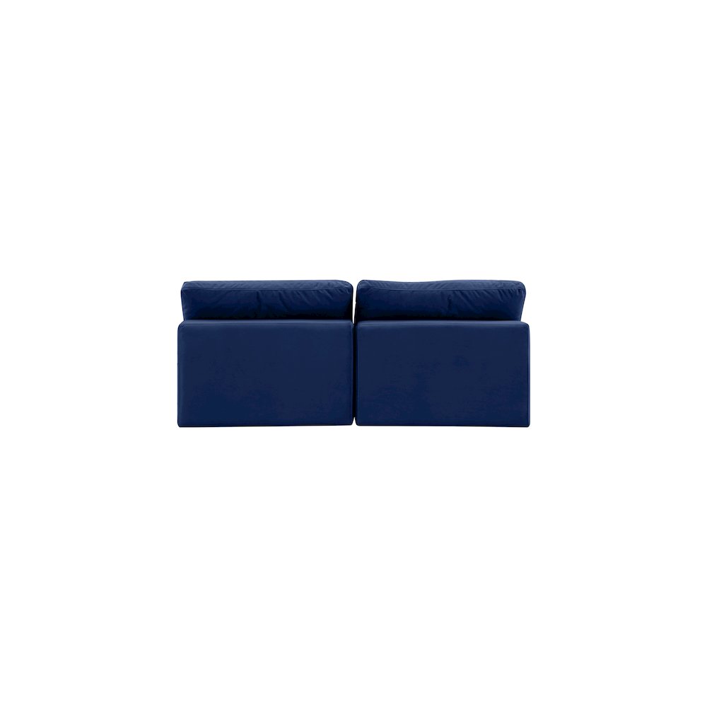 Comfy Navy Velvet Modular Sofa. Picture 3