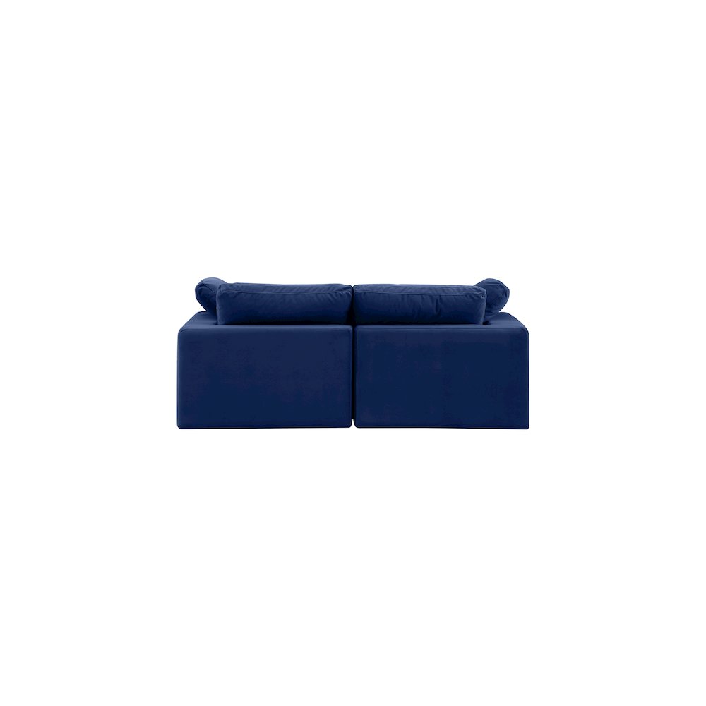 Comfy Navy Velvet Modular Sofa. Picture 3