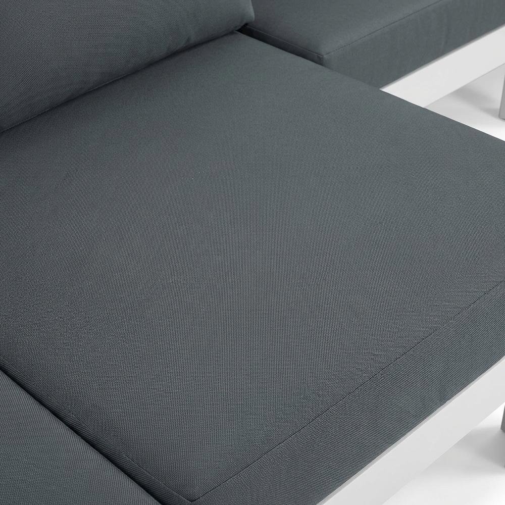Gray Fabric Outdoor Patio Modular Sectional With Contemporary Style. Picture 5