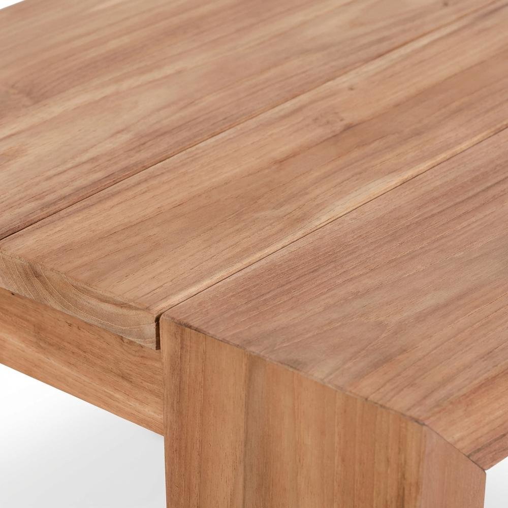 Teak Outdoor End Table With Contemporary Finish And Sturdy Design. Picture 5