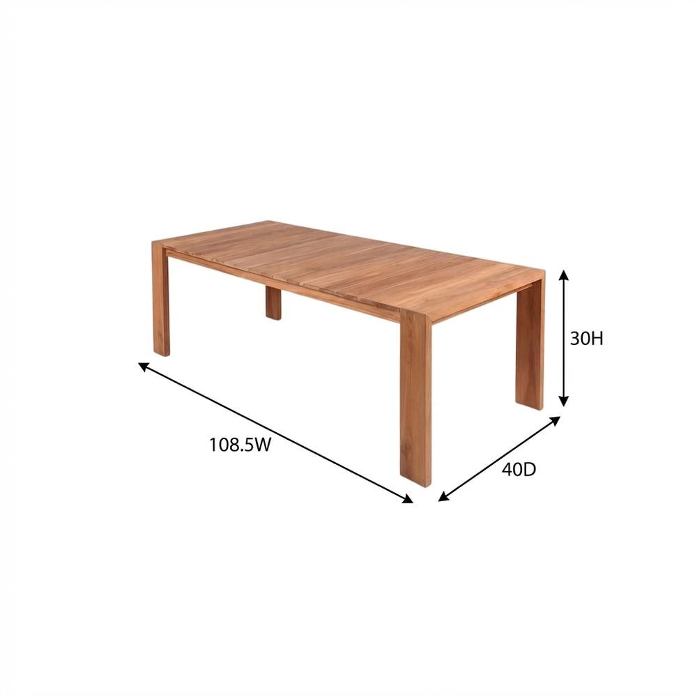 Teak Outdoor Patio Dining Table With Contemporary Style. Picture 7