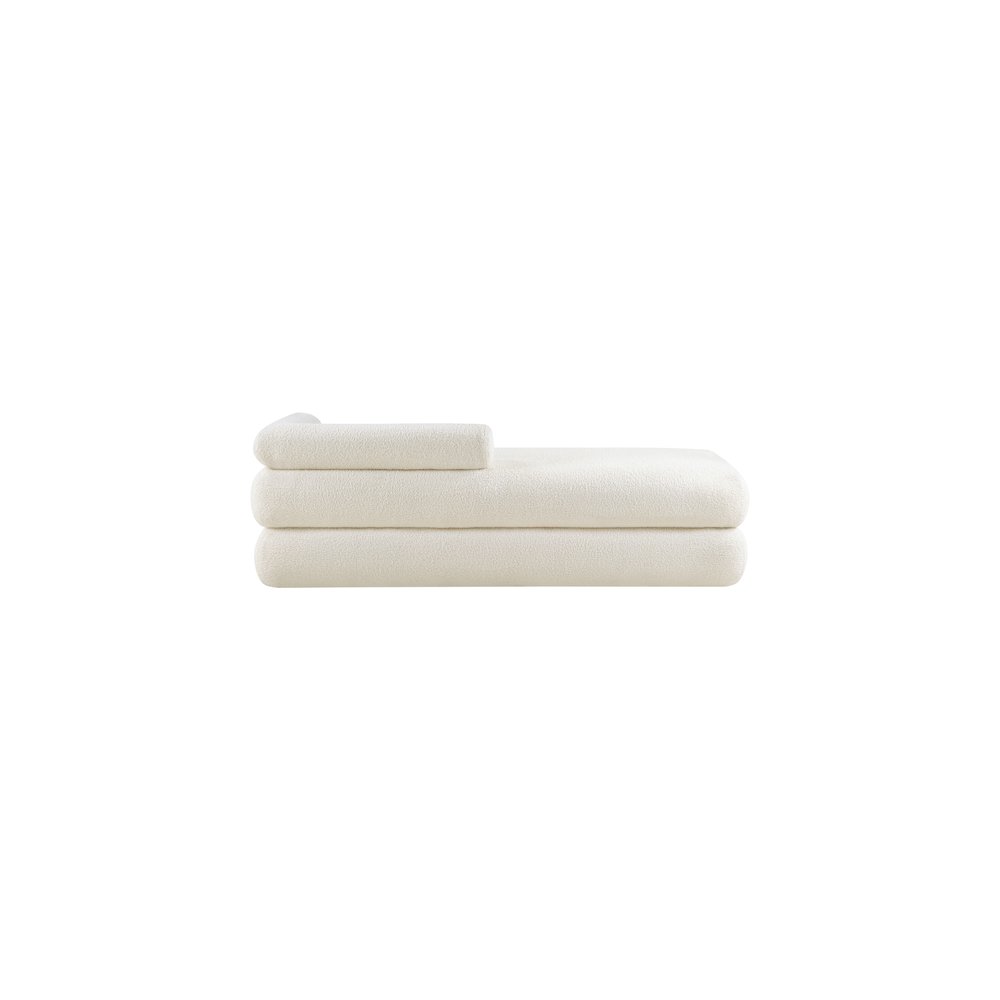 Kennedy Cream Faux Shearling Teddy Fabric Bench. Picture 5