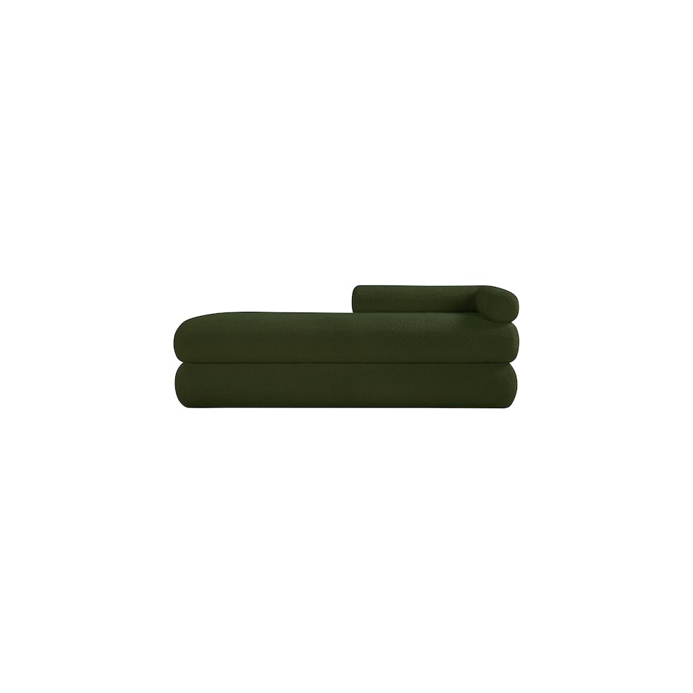 Kennedy Green Faux Shearling Teddy Fabric Bench. Picture 3