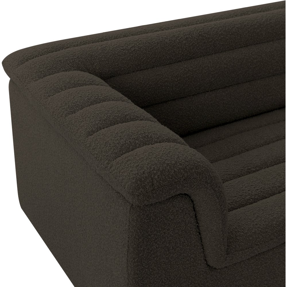 Cascade Brown Boucle Fabric Chair. Picture 10