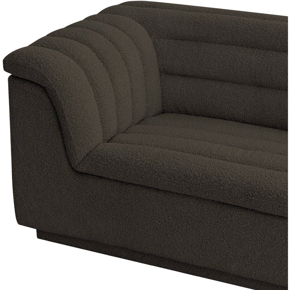 Cascade Brown Boucle Fabric Chair. Picture 11