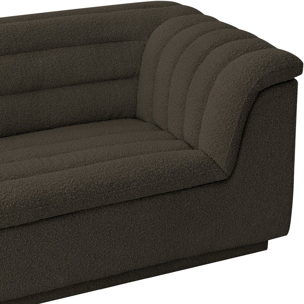 Cascade Brown Boucle Fabric Chair. Picture 12