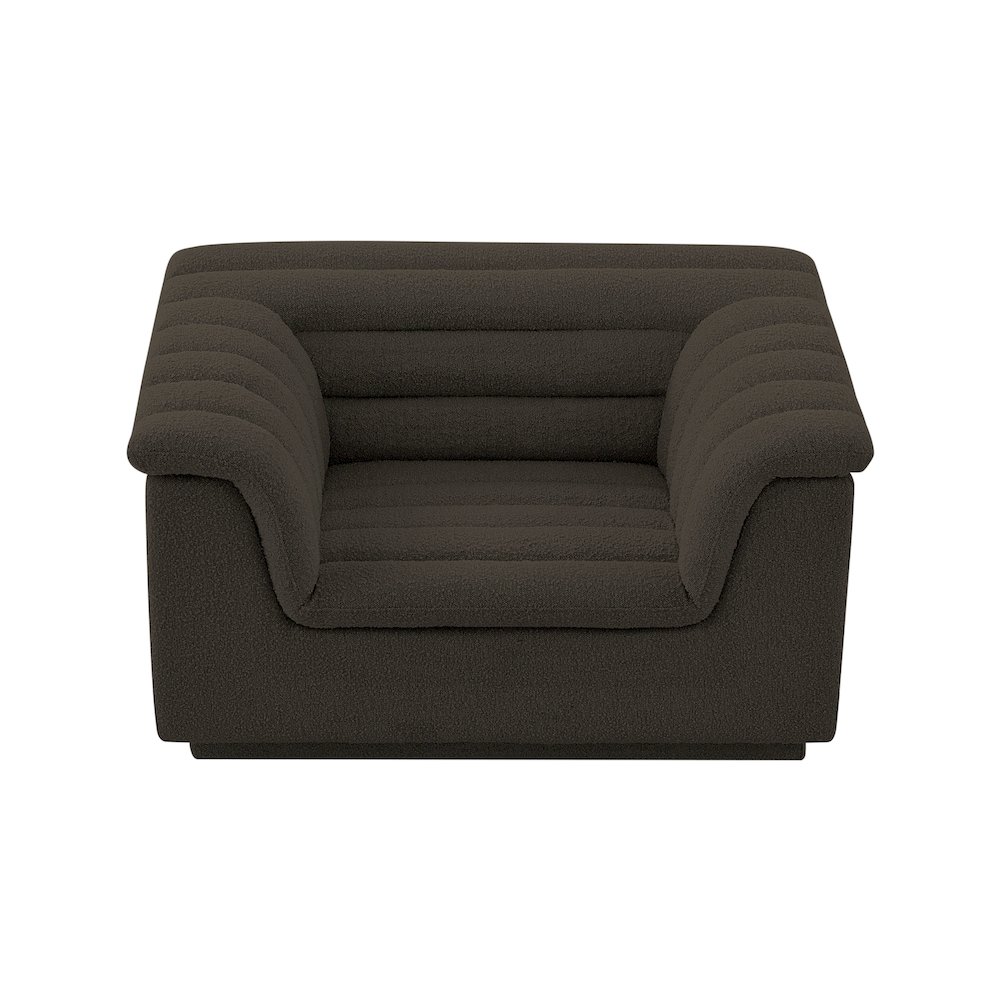 Cascade Brown Boucle Fabric Chair. Picture 4