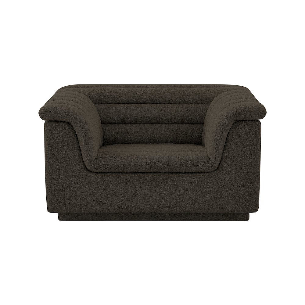 Cascade Brown Boucle Fabric Chair. Picture 5