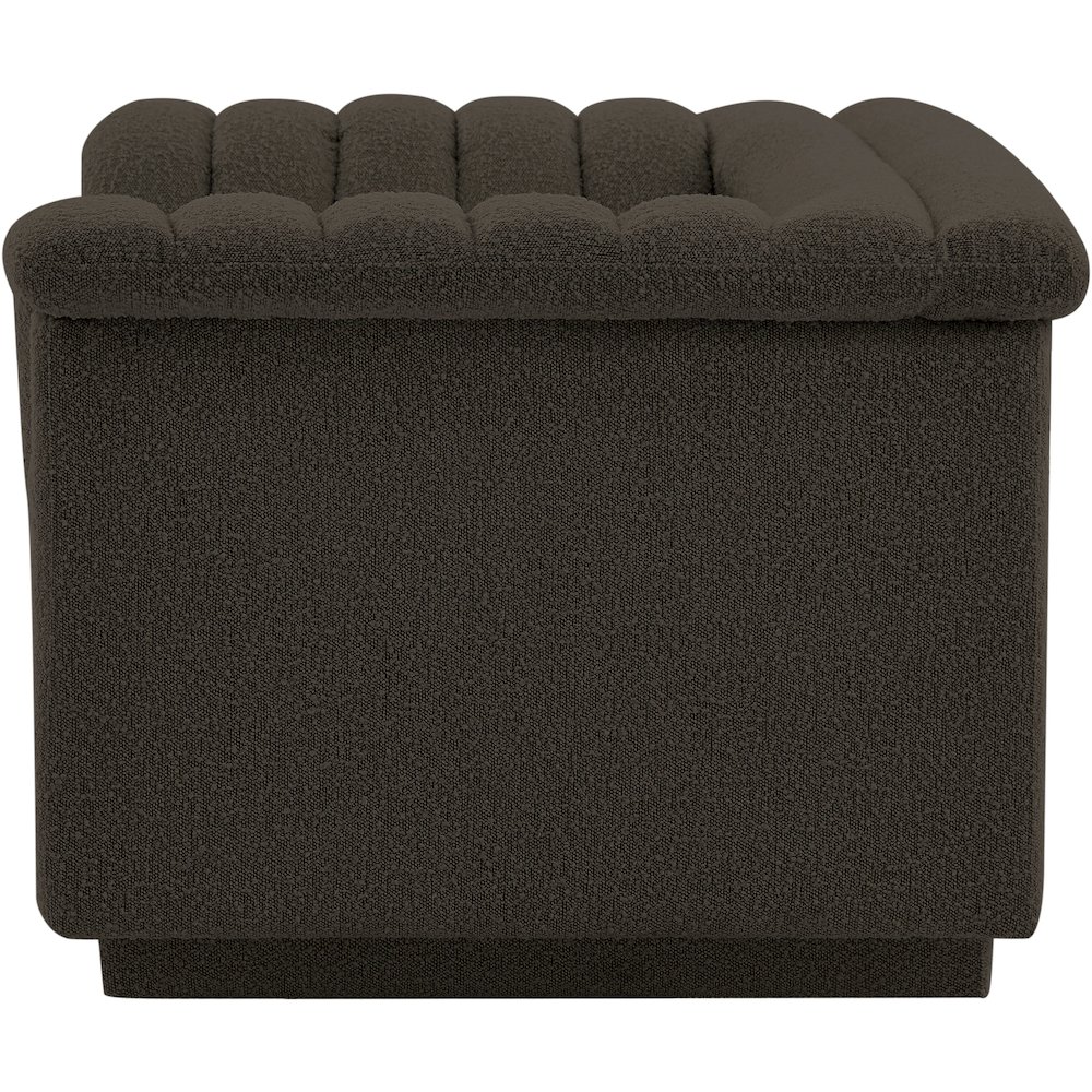 Cascade Brown Boucle Fabric Chair. Picture 6