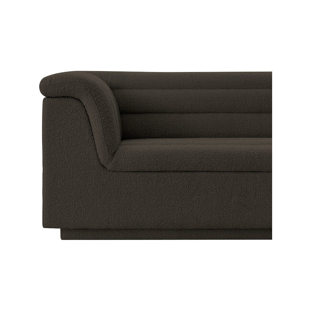 Cascade Brown Boucle Fabric Chair. Picture 8