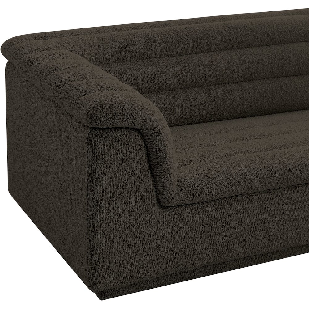 Cascade Brown Boucle Fabric Chair. Picture 9