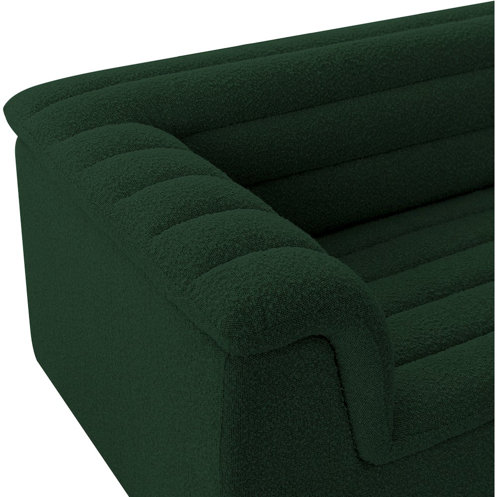 Cascade Green Boucle Fabric Chair. Picture 12