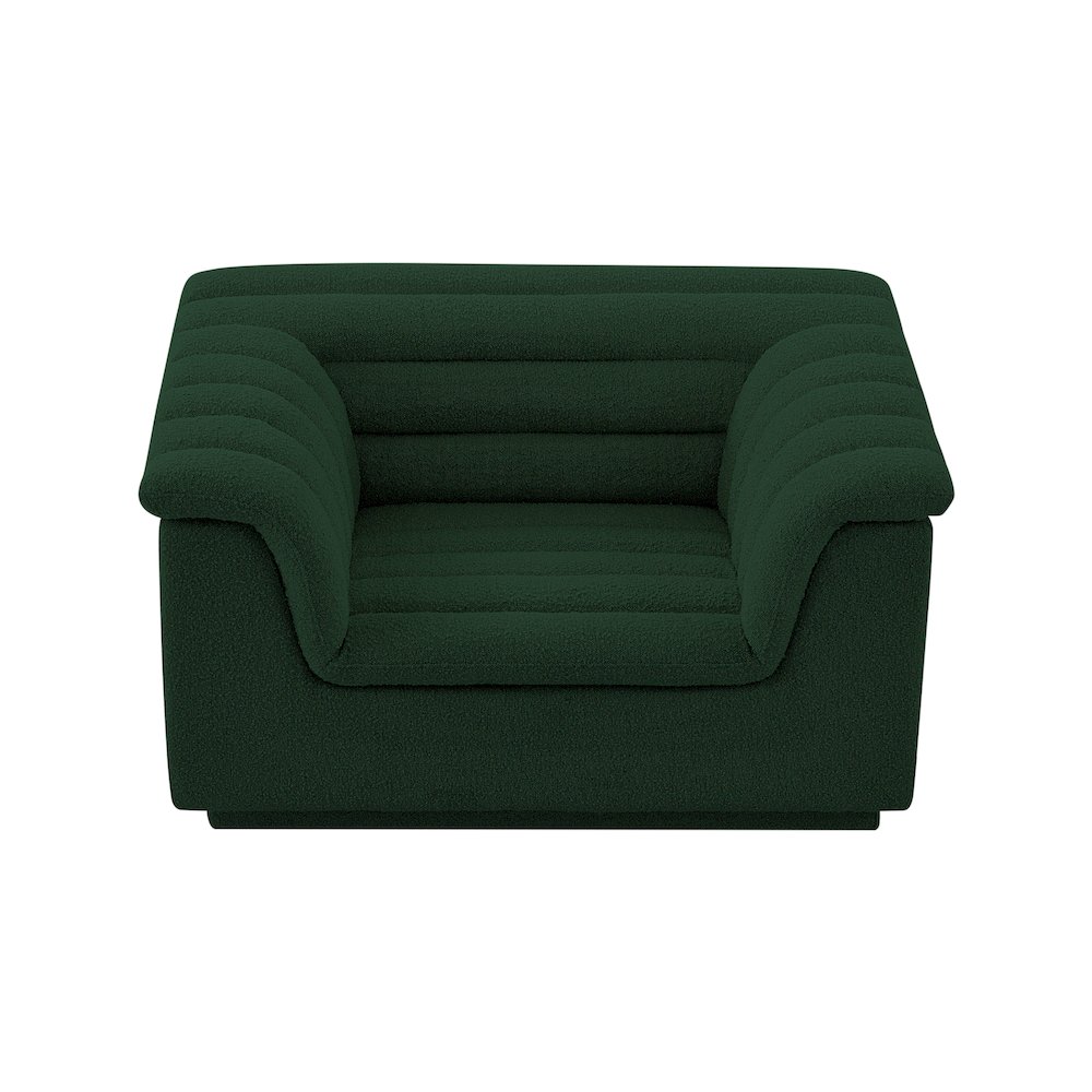 Cascade Green Boucle Fabric Chair. Picture 4