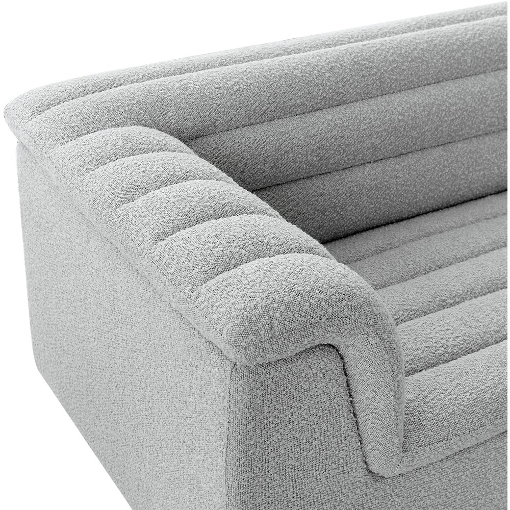 Cascade Grey Boucle Fabric Chair. Picture 12