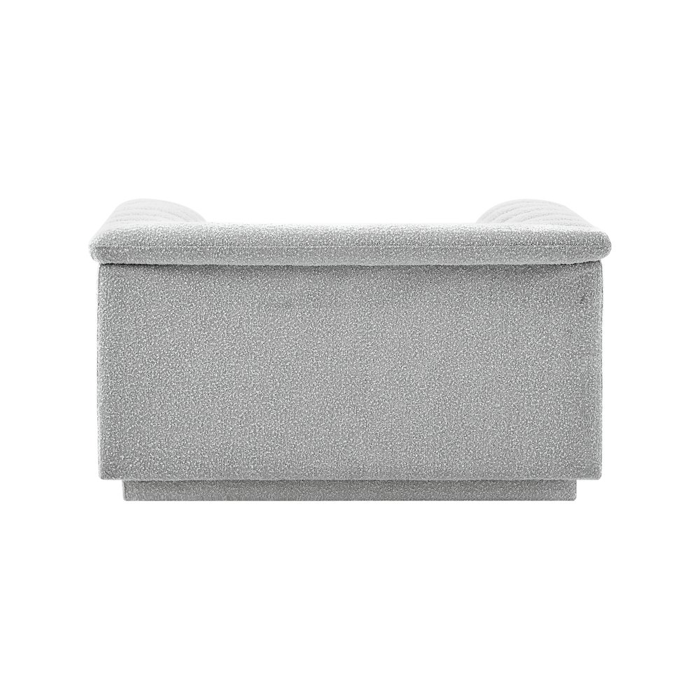 Cascade Grey Boucle Fabric Chair. Picture 3