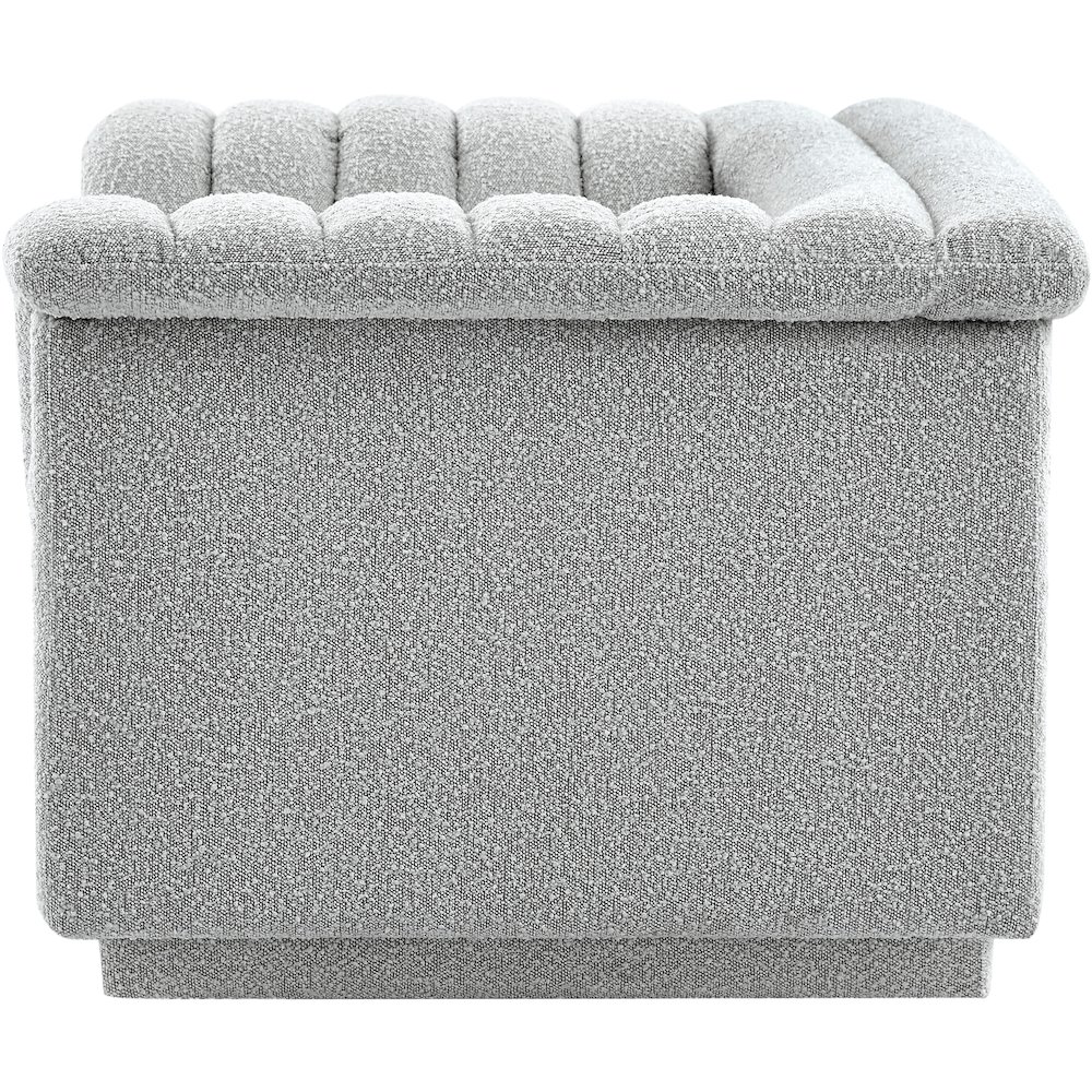Cascade Grey Boucle Fabric Chair. Picture 6