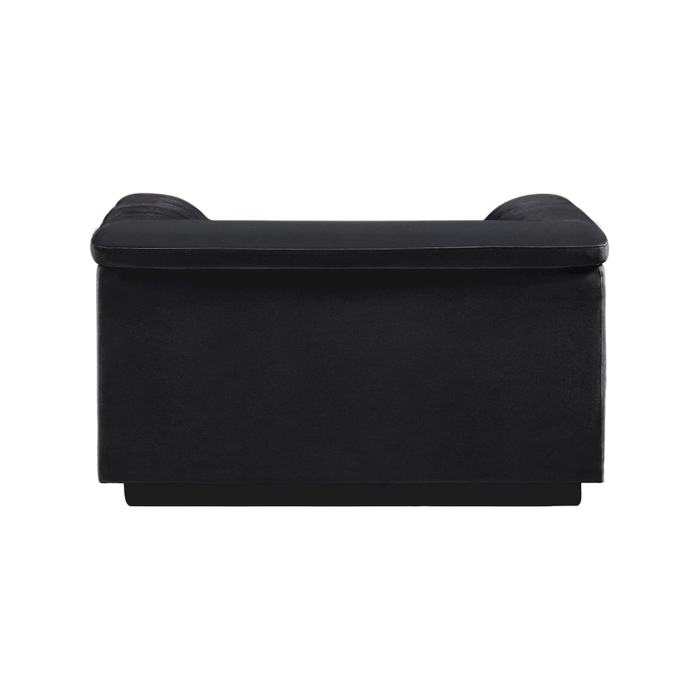 Cascade Black Velvet Fabric Chair. Picture 3