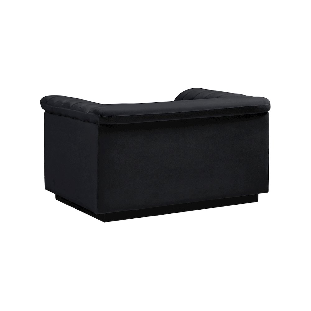 Cascade Black Velvet Fabric Chair. Picture 4