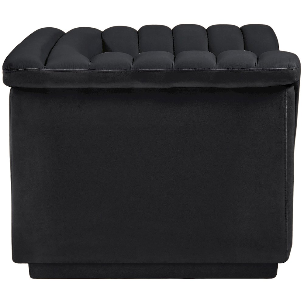 Cascade Black Velvet Fabric Chair. Picture 7