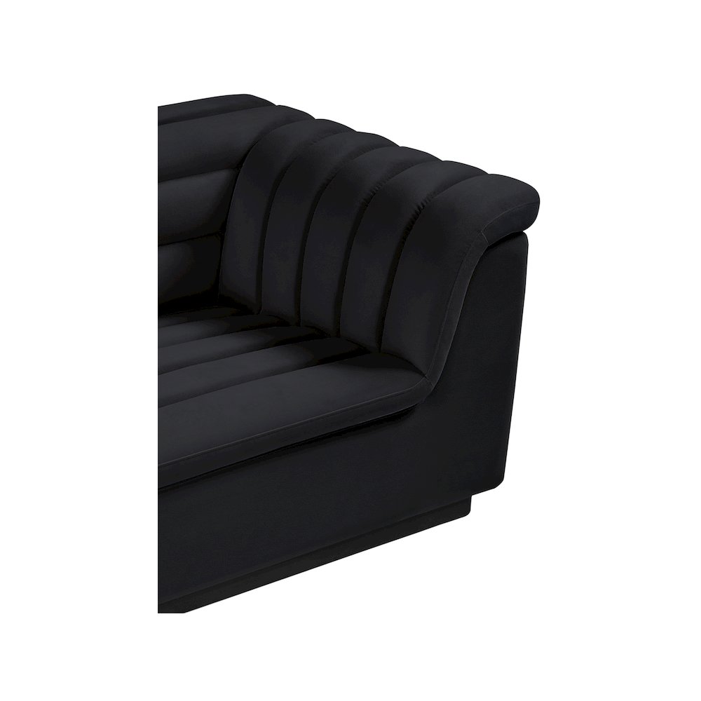 Cascade Black Velvet Fabric Chair. Picture 8