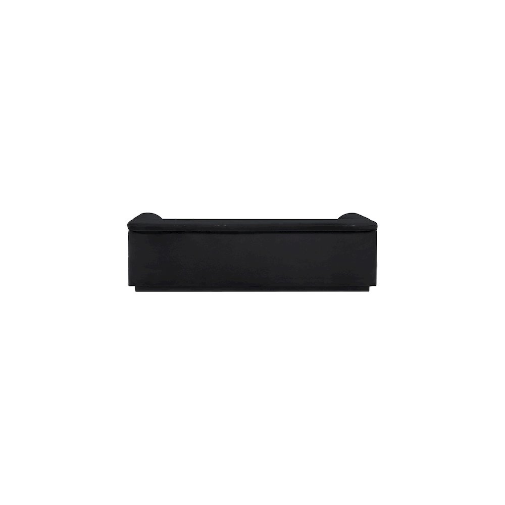 Cascade Black Velvet Fabric Sofa. Picture 3
