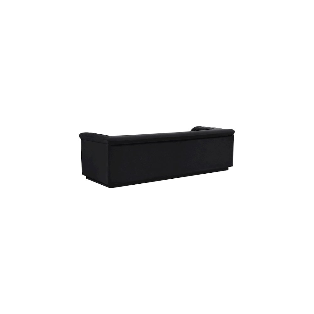 Cascade Black Velvet Fabric Sofa. Picture 4