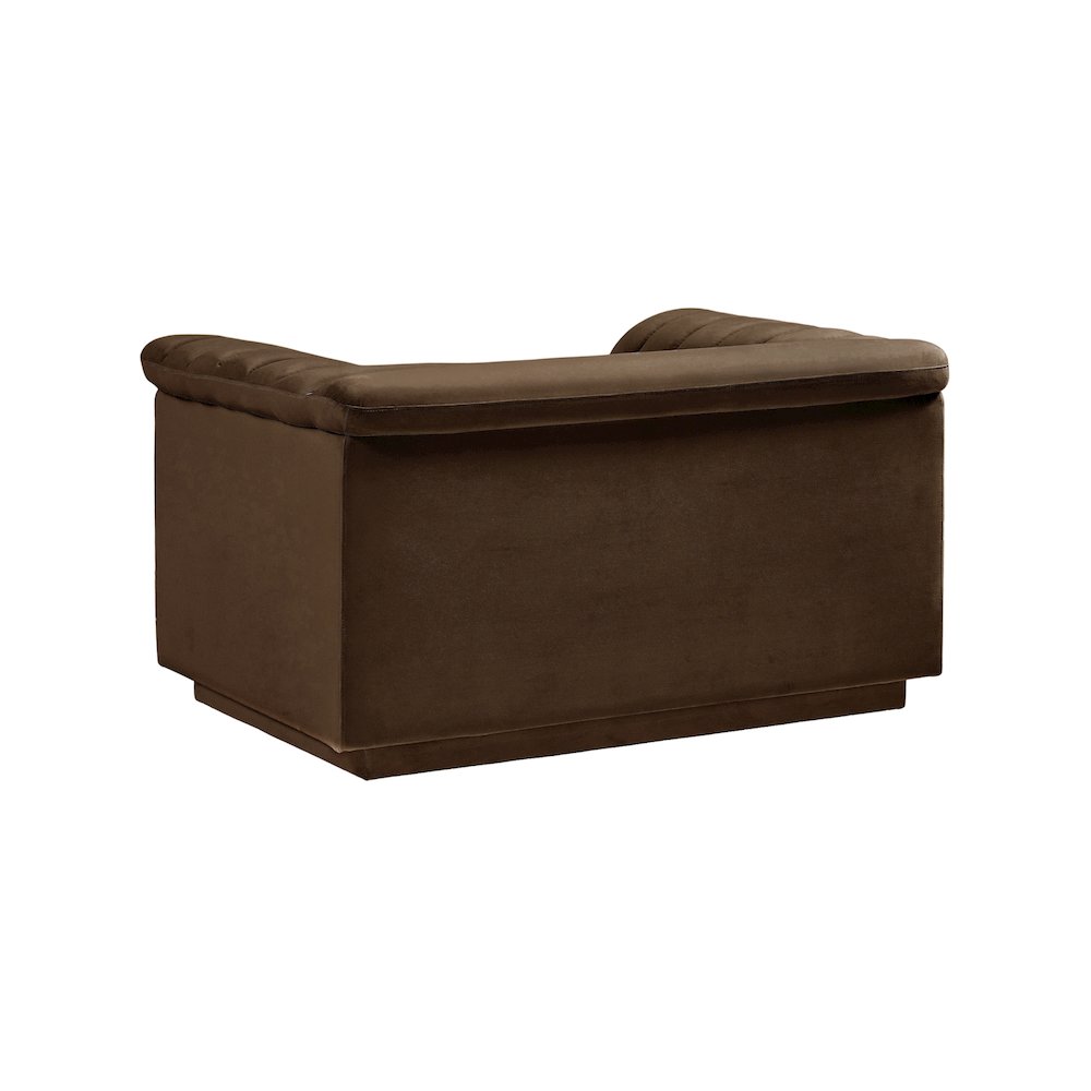 Cascade Brown Velvet Fabric Chair. Picture 4