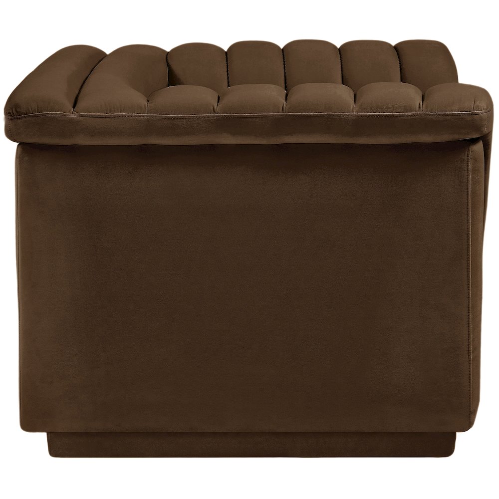 Cascade Brown Velvet Fabric Chair. Picture 7