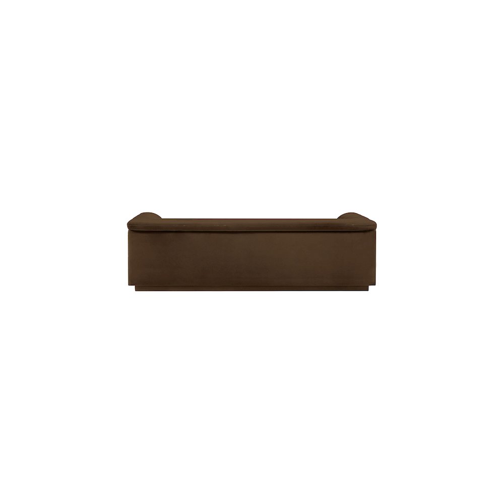 Cascade Brown Velvet Fabric Sofa. Picture 3