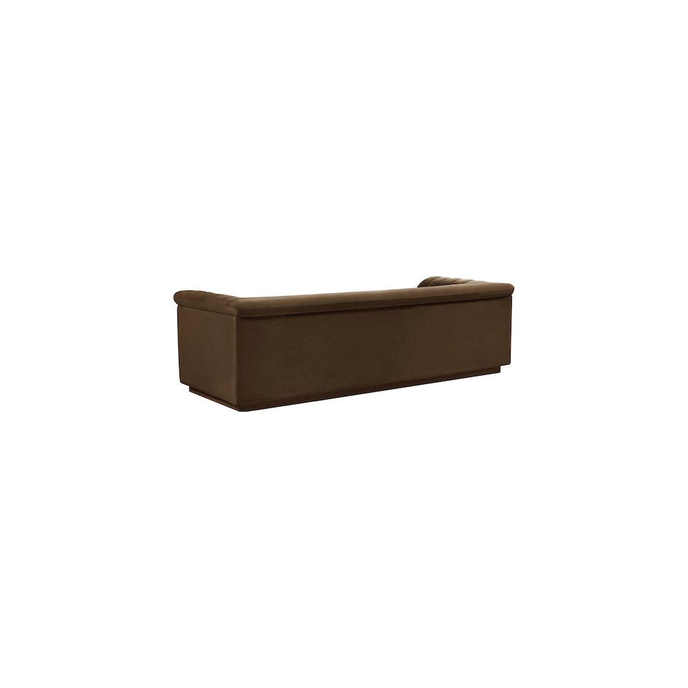 Cascade Brown Velvet Fabric Sofa. Picture 4